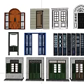 Retro Gate Folding Door 3d model
