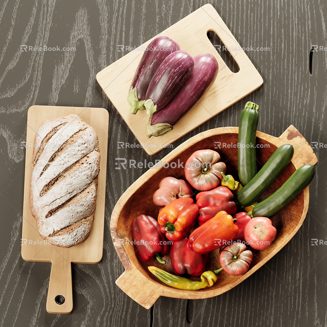 Modern Vegetable Food Vegetable Food 3d model