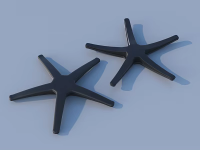 Hardware Tools Black Star Shaped Metal Brackets For Furniture Support 3d model