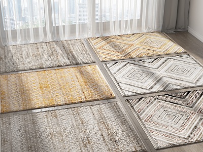 Modern Square Carpet Combo model