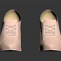 Fashionable Pink High Heel Shoes With Lace Up Design And Pointed Toe Wooden Heels