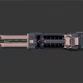Futuristic Sci Fi Weapon Featuring Metallic Barrel Grip And Detailed Control Panel Textures 3d model
