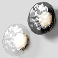 Elegant Textured Glass Wall Lamps In Transparent And Black Modern Design