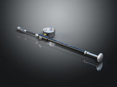 Metal Measuring Tool With Dial Gauge And Long Rod For Precision Measurement 3d model