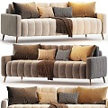 Sofa Markful velvet gray 3d model