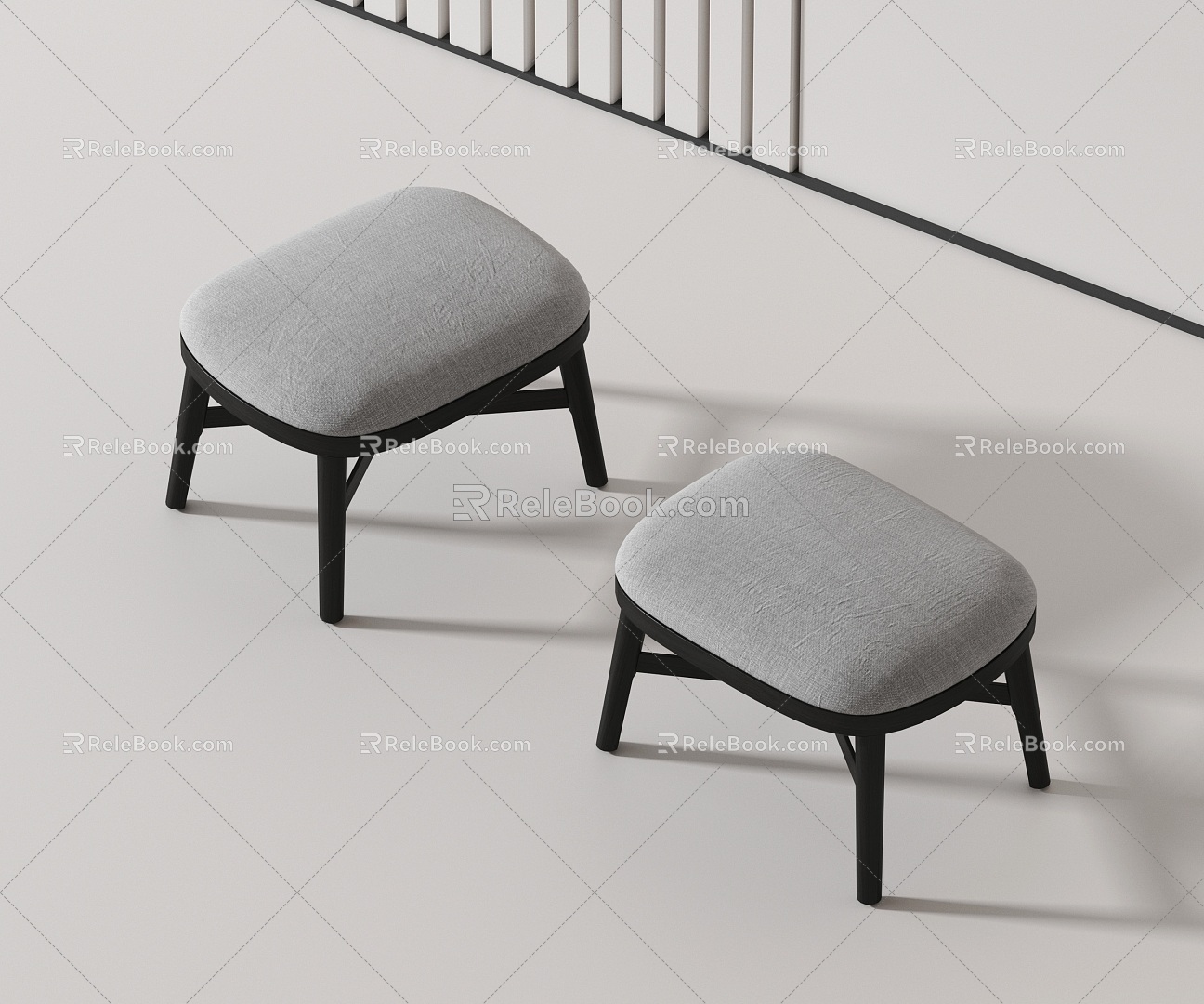 Modern Low Stool 3d model