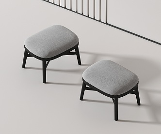 Modern Low Stool 3d model