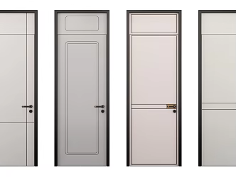 Modern swing door single door 3d model