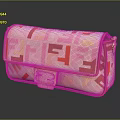 Stylish Fashion Bag With Colorful Geometric Pattern Golden Buckle And Orange Trim