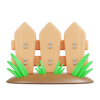 Modern Fence Cartoon Fence 3d model