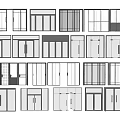 Multiple Door And Window Design Variations In Architectural Drawings 3d model