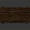 Rustic Wooden Stool With Natural Wood Texture And Four Legs Simple Design