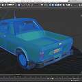 Vintage Green Pickup Truck with Antenna and Classic Exterior Design