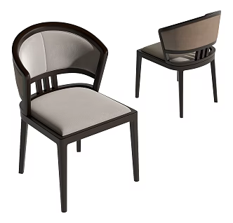 New Chinese Dining Chair 3d model