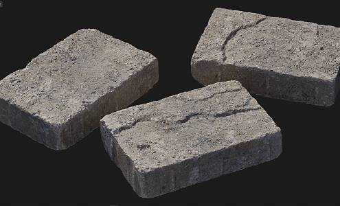 Stone Brick Square Stone Lime Brick Stone Brick Landscape Stone 3d model