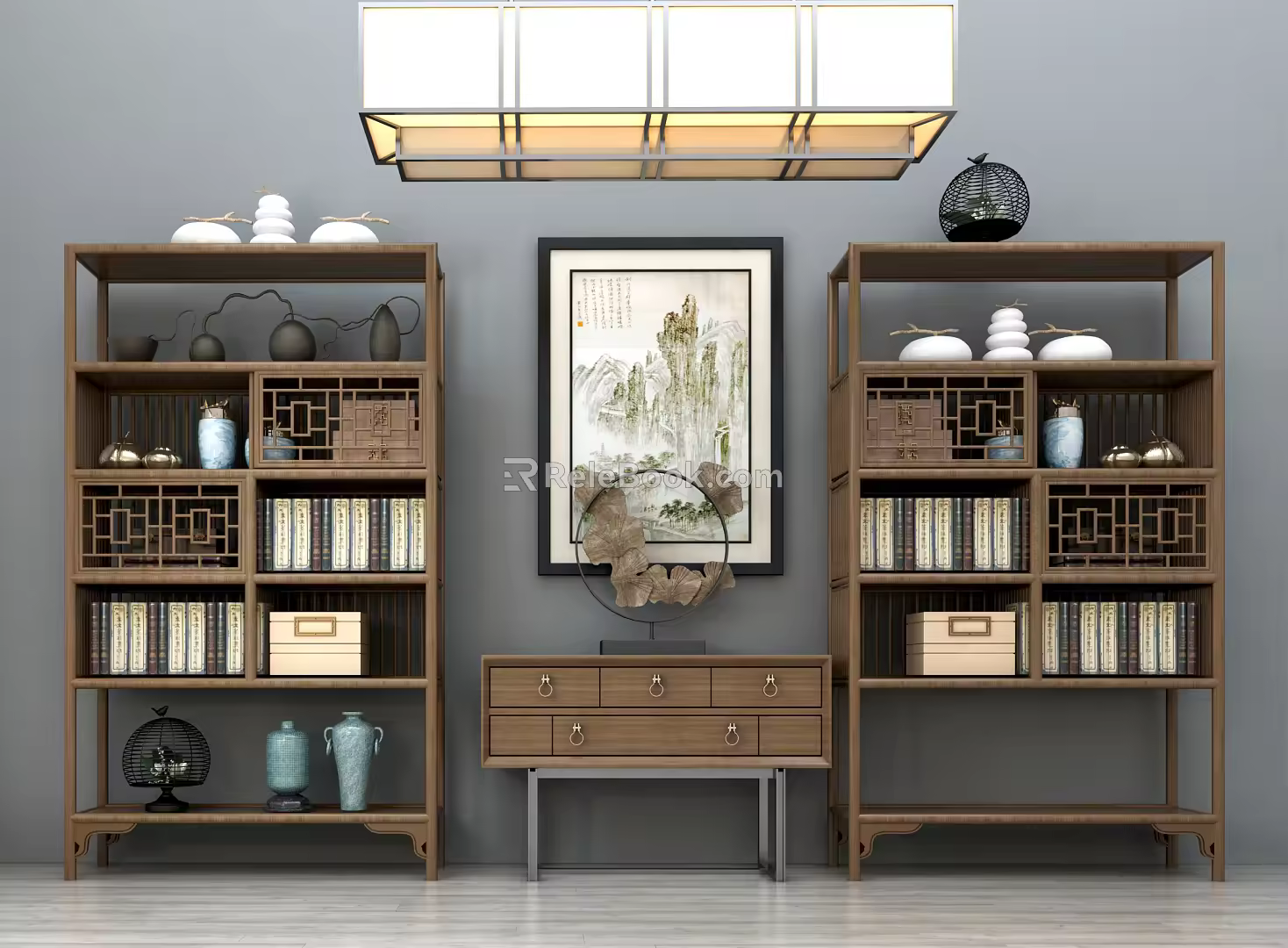 Chinese bookcase 3d model