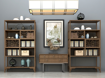 Chinese bookcase model