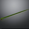 Green Snake With Long Slender Shiny Body Red Head Details In Grey Gradient Background