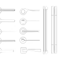Modern Handle Door Handle Door Handle Simple Door Handle 3d model