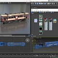 Vintage Steam Train Model With Black Locomotive Red Carriage Windows And Ladder