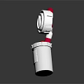 Medical Device White Medicine Bottle With Open Cap And Red White Capsules Falling Out
