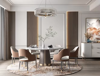 Light Luxury Restaurant 3d model