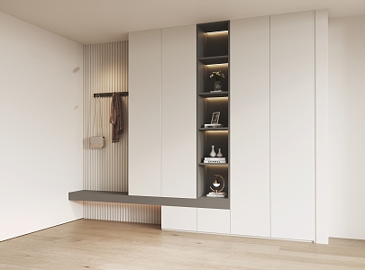 Modern Entrance Shoe Cabinet 3d model