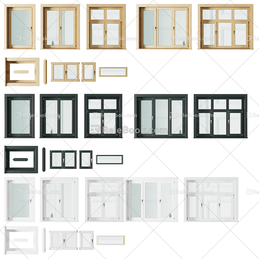 Modern window window combination 3d model