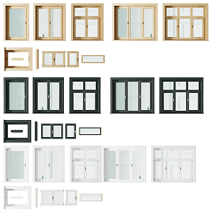 Modern window combination 3d model