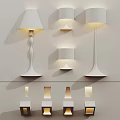 Modern Wall Lamps With Different Designs And White Shades For Interior Lighting