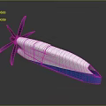Blue And White Streamlined Underwater Vehicle With Yellow Tip Propellers And Sleek Body