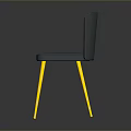 Stylish Gray Upholstered Chair With Gold Metal Legs And Modern Design
