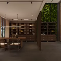 Modern Boutique Interior With Open Layout Wooden Shelves And Elegant Lighting
