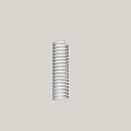Isolated Metal Coil Spring Standing On White Background With Shadow Effect