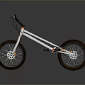 White BMX Bike With Orange Accents And Wide Tires Modern Design