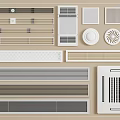 Various Air Conditioner Vents with Modern Designs and Different Shape Options 3d model