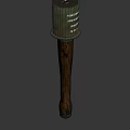 Breaching Winch Weapon Type A1 With Wooden Handle And Metal Top Structure 3d model
