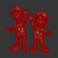 Green And Red Hat Mario Bros Plush Toys Standing And Waving Hands