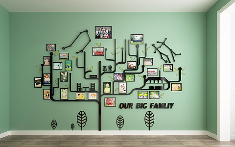 Modern Photo Wall Decoration Wall Hanging 3d model