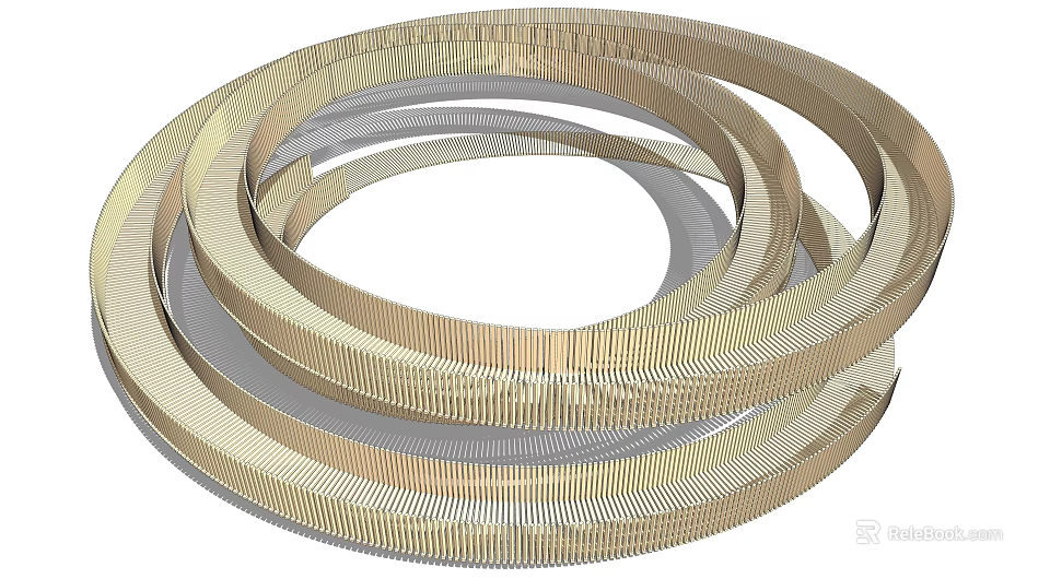 Road Infrastructure Featuring Circular Multi Layered Metal Structure For Urban Roadways 3d model 