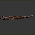 Natural Wood Stone Decorative Piece with Pink Brown Hues and Rustic Texture