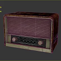 Classic Vintage Lenco Radio Audio Speaker With Wooden Texture And Dials