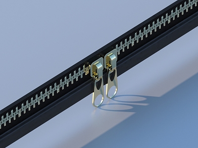 Button zipper hardware 3d model