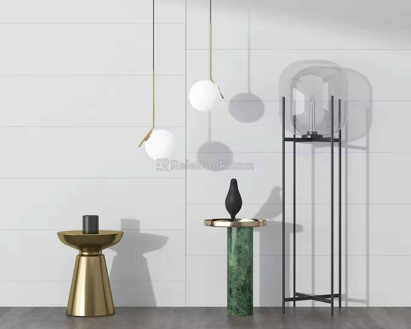 Modern round several sides several combinations 3d model