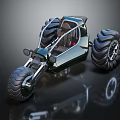 Modern Off Road Vehicle Featuring Oversized Tires And Open Cockpit Design