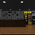4S Shop Interior With Shelves Tires Seats Display Area And Wooden Flooring