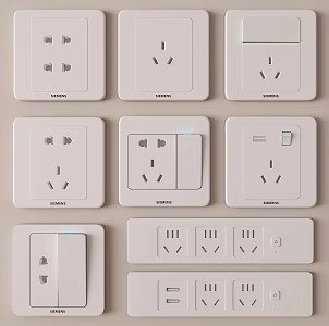 Modern Socket Wall Socket Collection 3d model