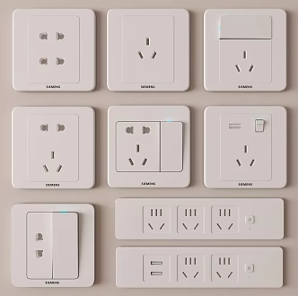 Modern Socket Wall Socket Collection 3d model