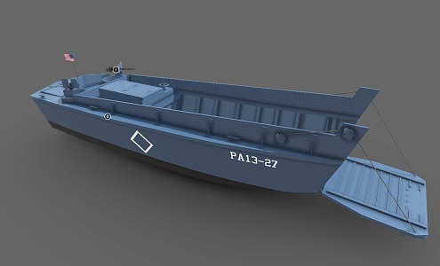 modern landing craft 3d model