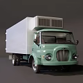 Functional Cargo Van With White Body Light Green Front And Practical Design